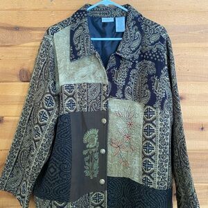 White Stag Multicolor Patchwork Blazer